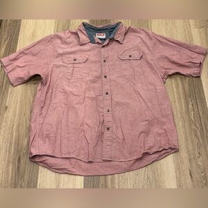 Wrangler Men's Red Button-Up Shirt size 2XL